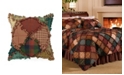 American Heritage Textiles Campfire Patchwork Decorative Pillow, 15" x 15"